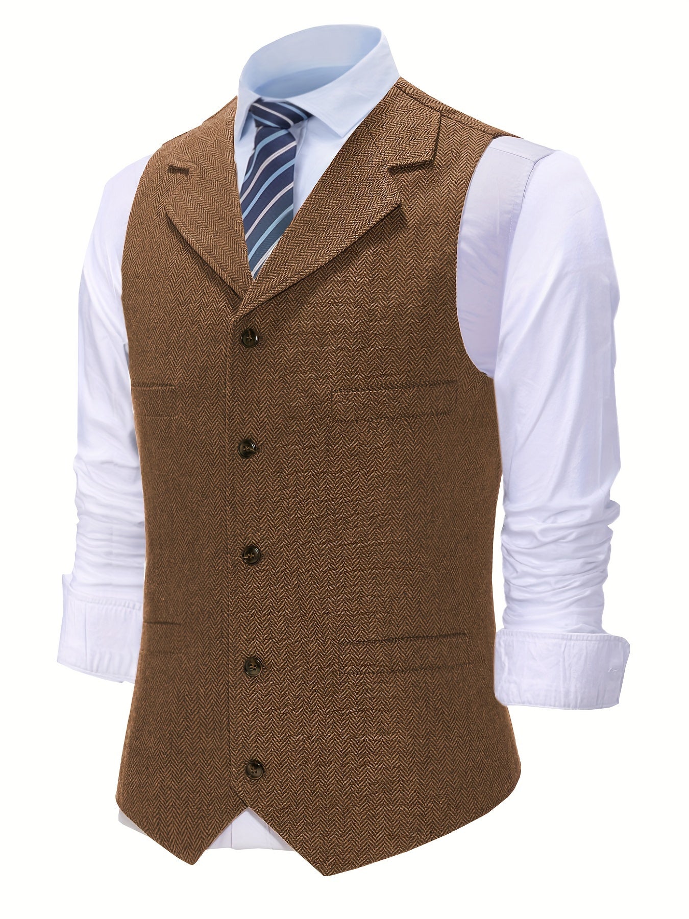 Men's Herringbone Tailored Vest