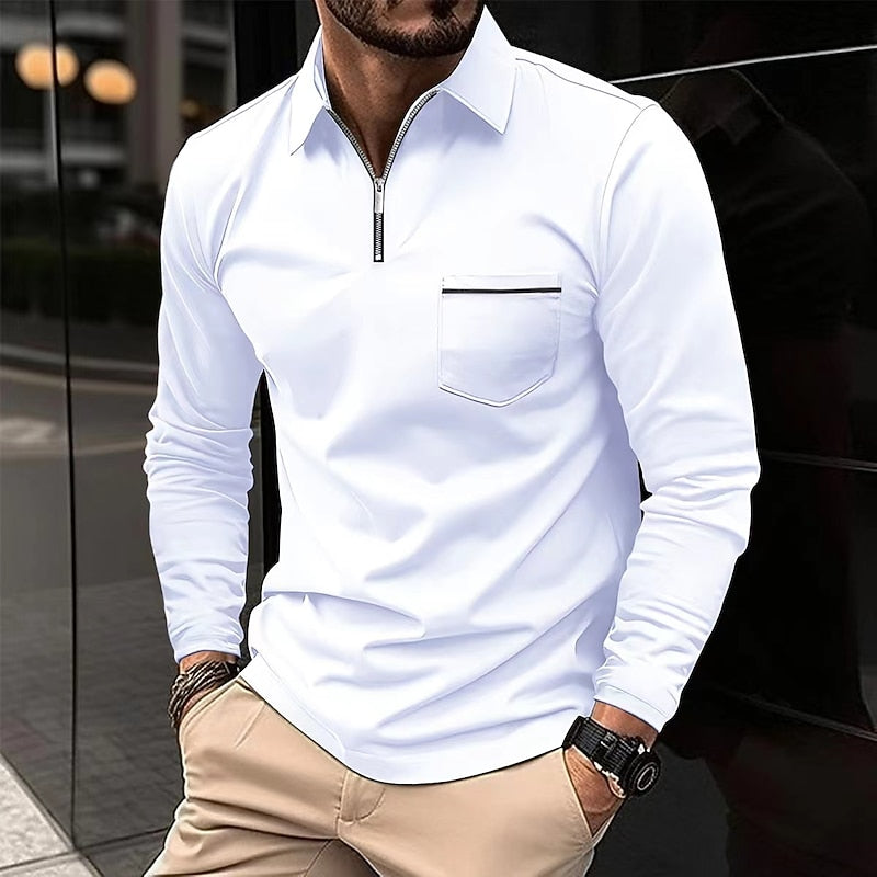 Men's Quarter-Zip Polo Shirt