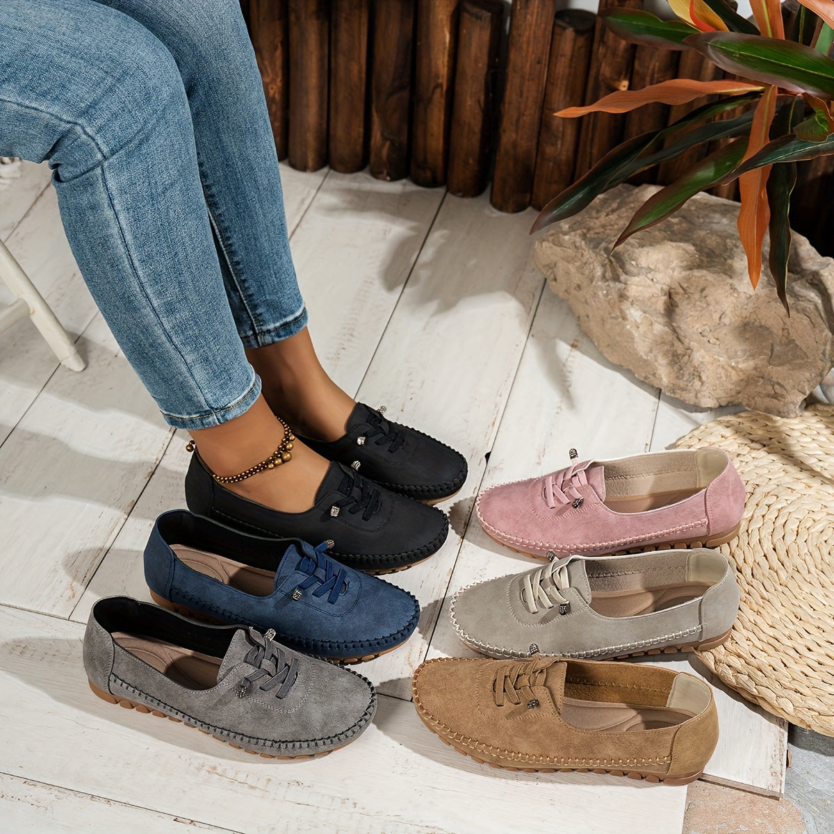 Women's Soft Moccasin Flat Slip-On Shoes | Flexible Casual Everyday