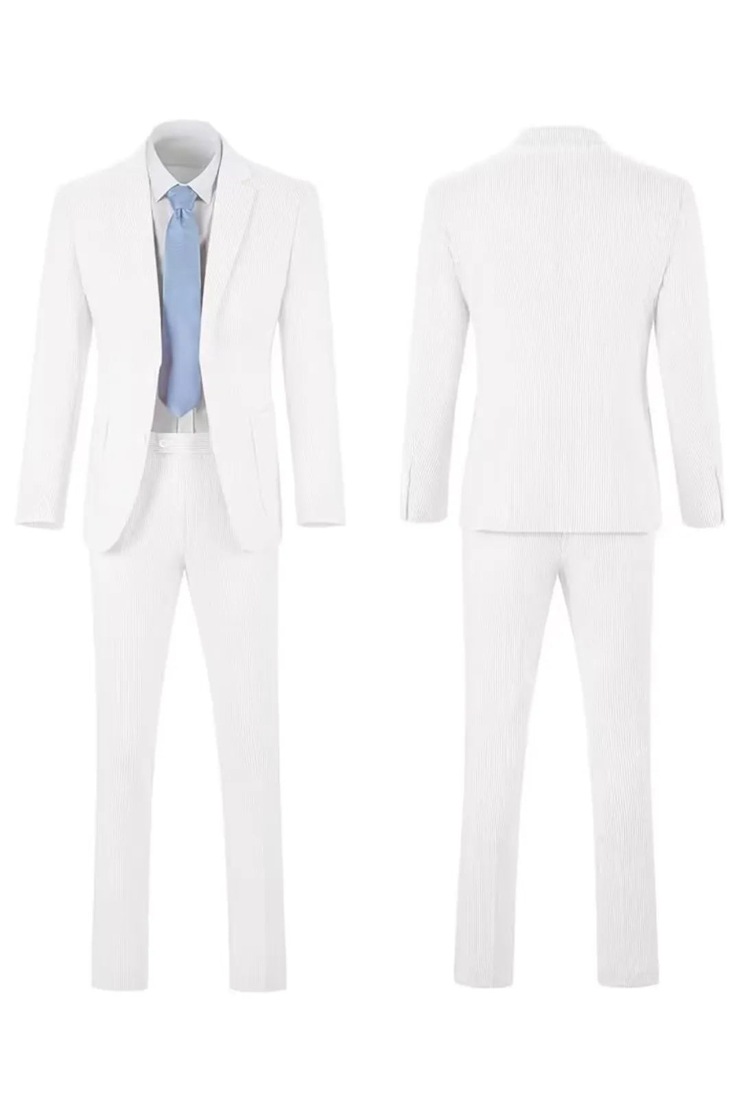 Men's Striped Seersucker 2-Piece Suit | Summer Blazer and Pants