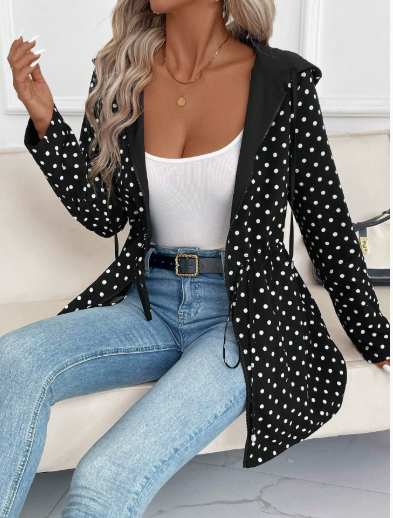 womens reversible coat with leopard print | two-in-one winter jacket - detail view