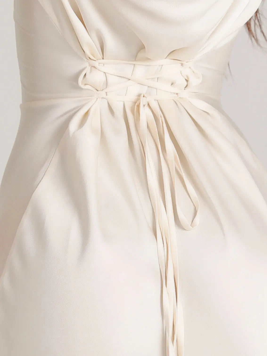 Women's Ivory Long Sleeve Maxi Dress | Casual Elegant Floor Length Everyday Dress