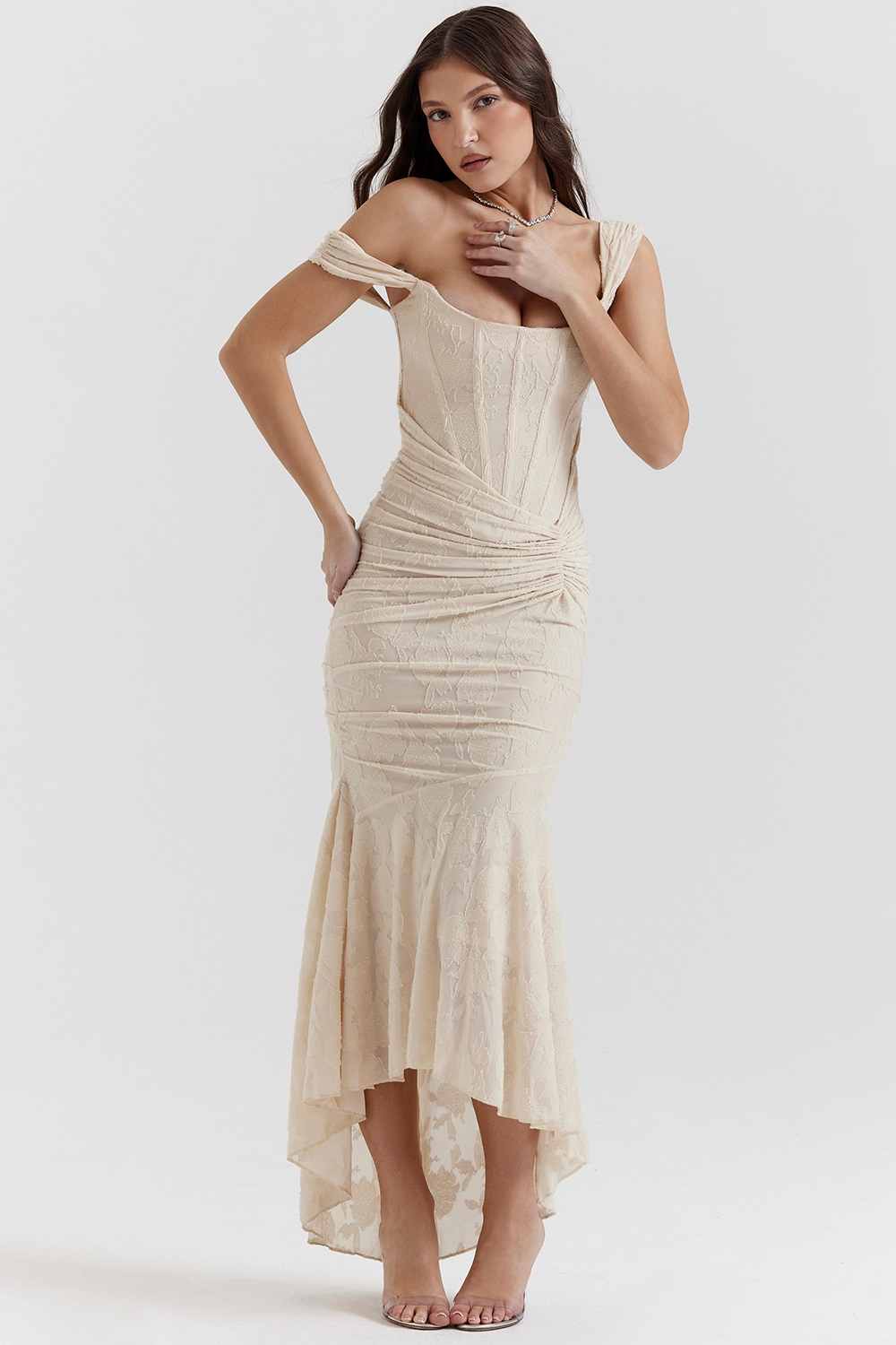 Women's Light Blue Elegant Casual Flowy Maxi Dress