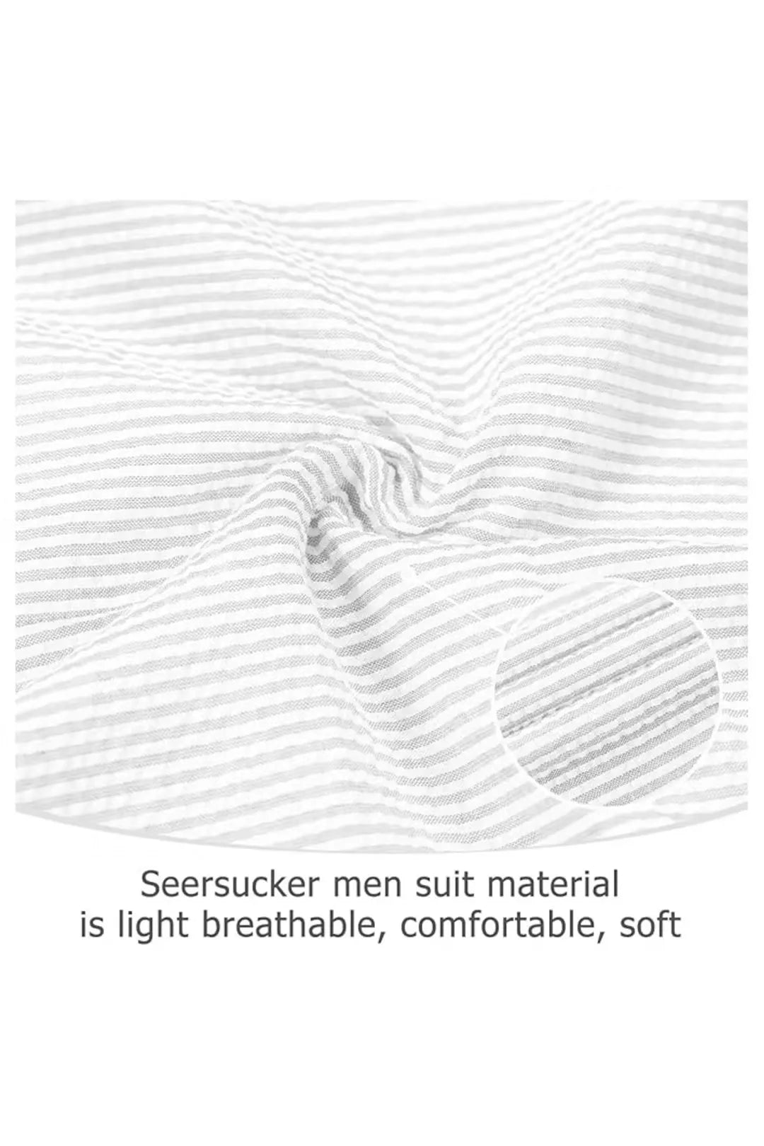 Men's Striped Seersucker 2-Piece Suit | Summer Blazer and Pants