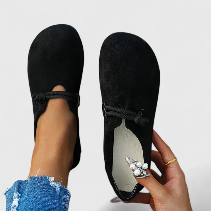 Women's Beige Wide Fit Loafers | Ergonomic Arch Support Comfortable Shoes