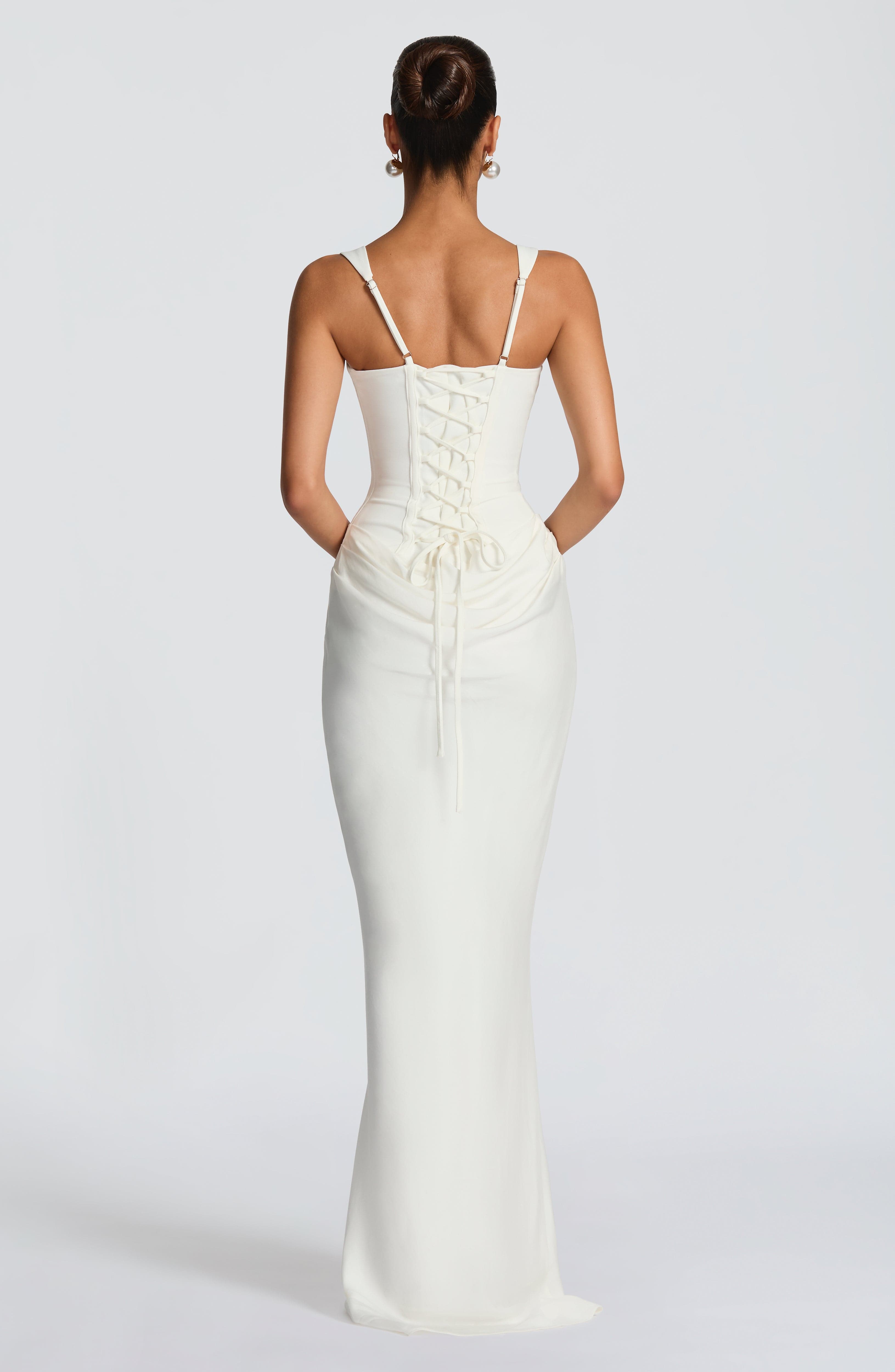 Women's bodycon maxi dress - alternate back view
