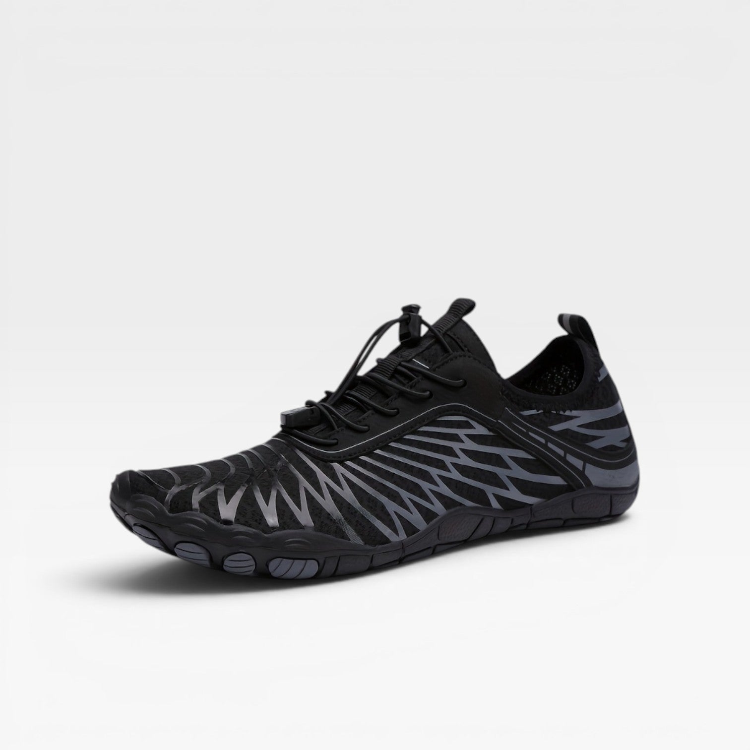 Men's barefoot quick-dry mesh trainers - black
