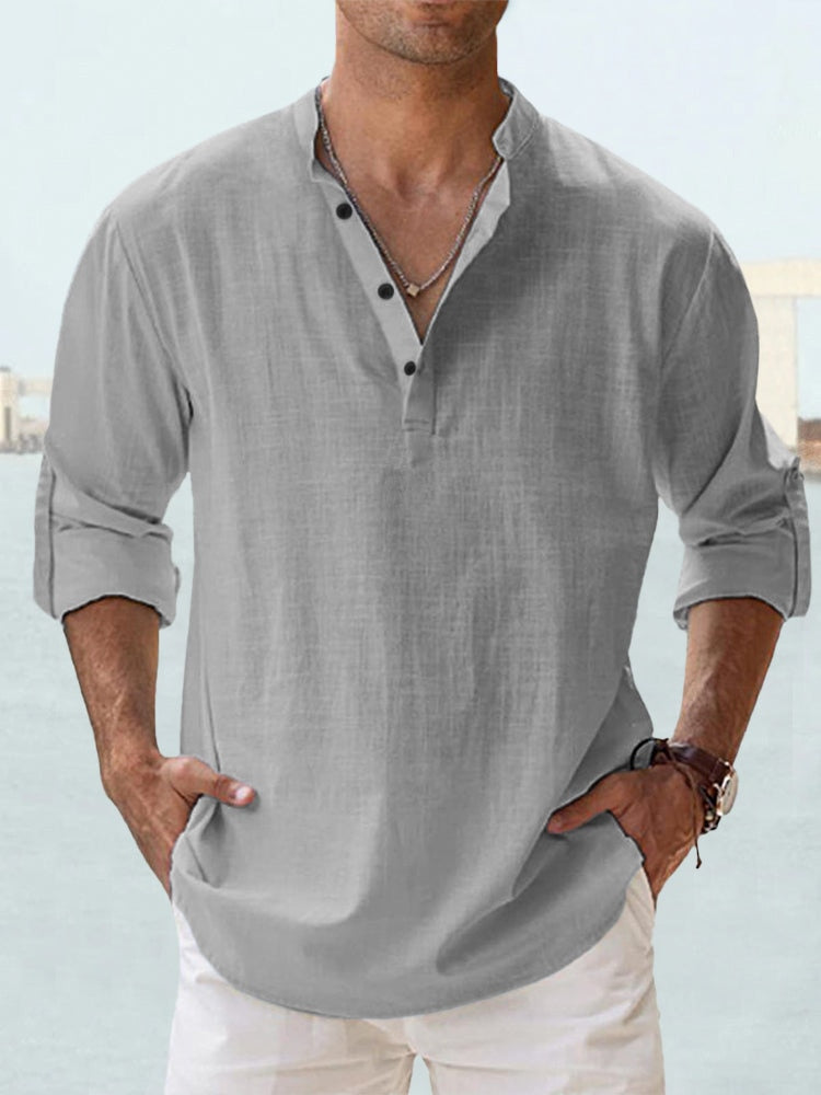 Men's breathable button-up shirt - back view