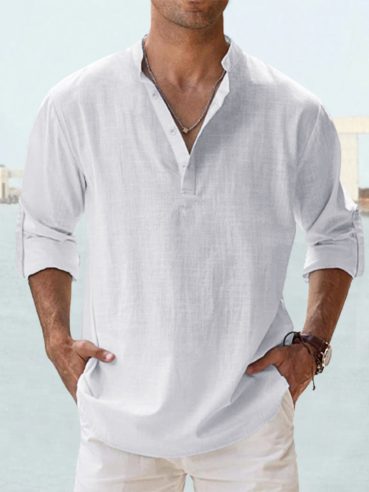 Men's breathable button-up shirt - detail view