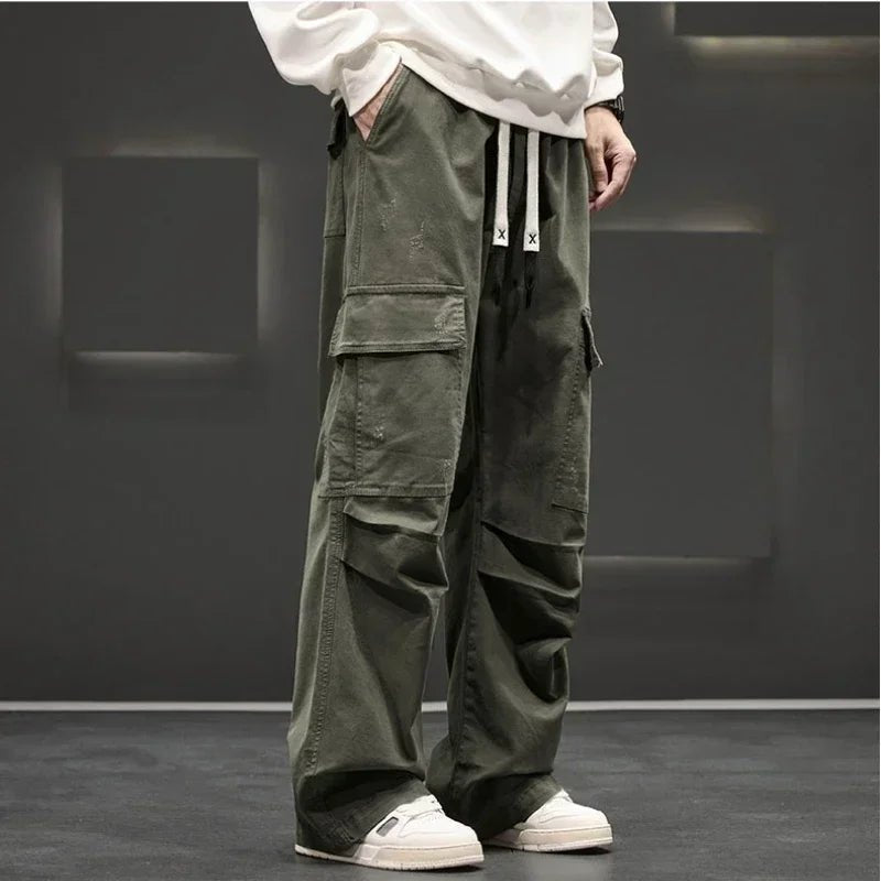 men's straight leg cargo pants - full view