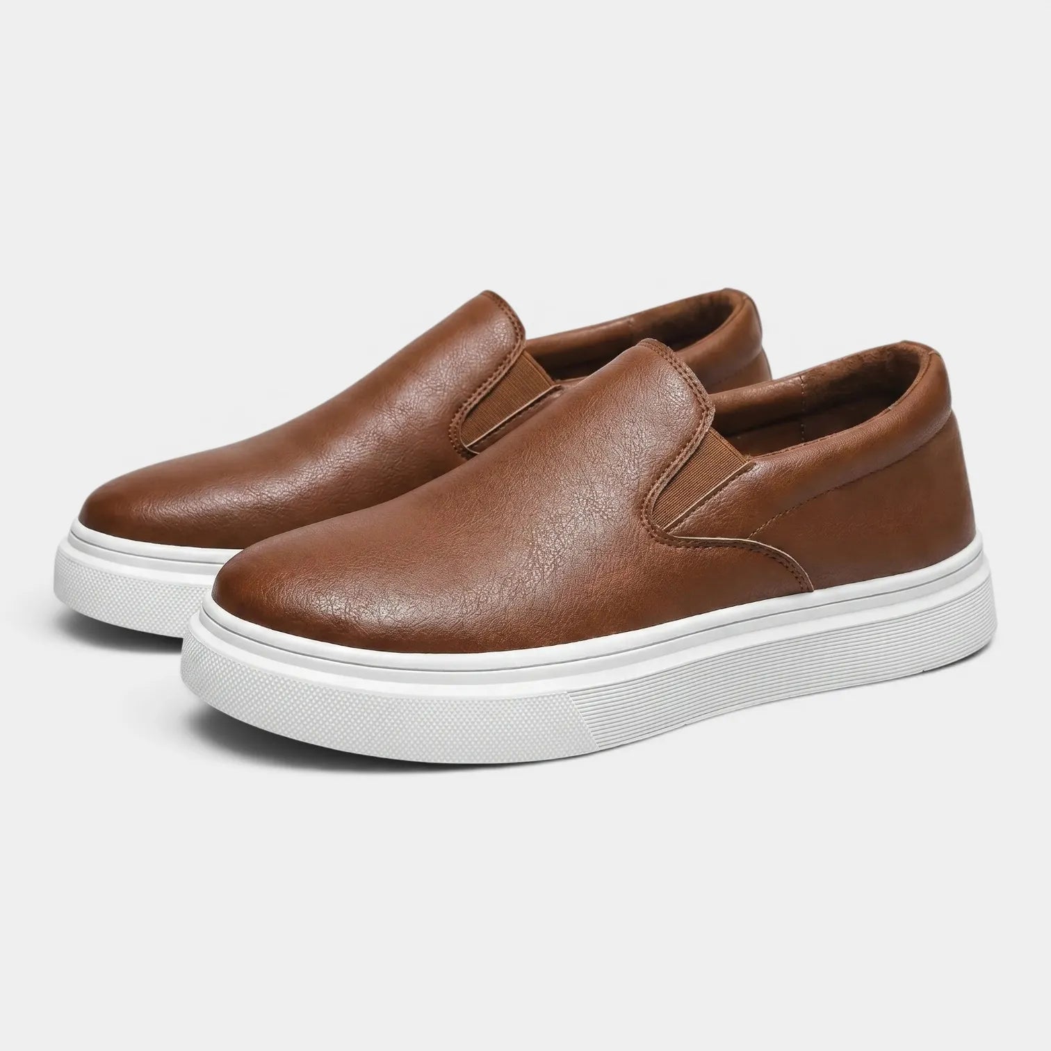 Men's Celrien comfortable PU slip-on loafers - back view