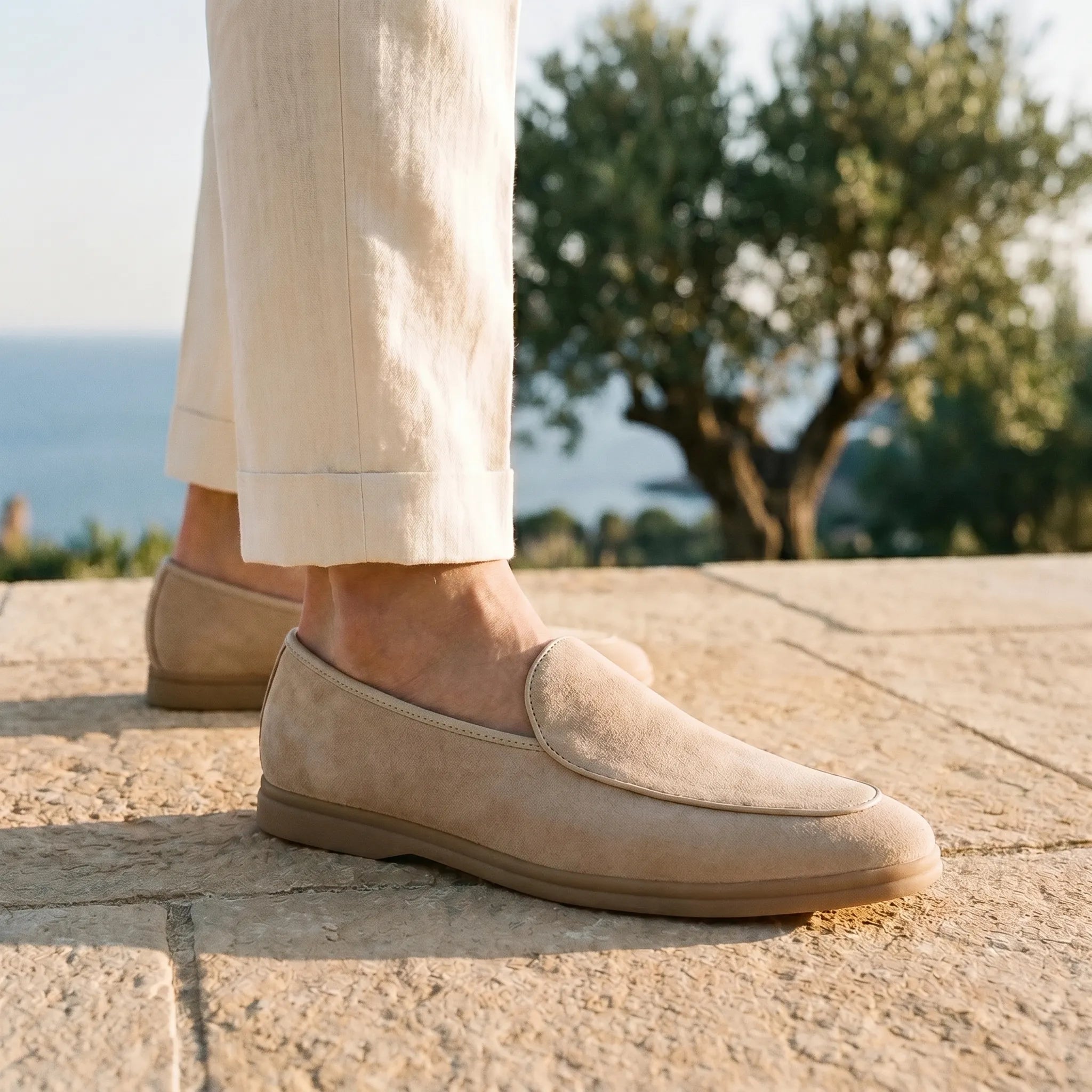 Men's Celrien comfortable suede loafers - front view