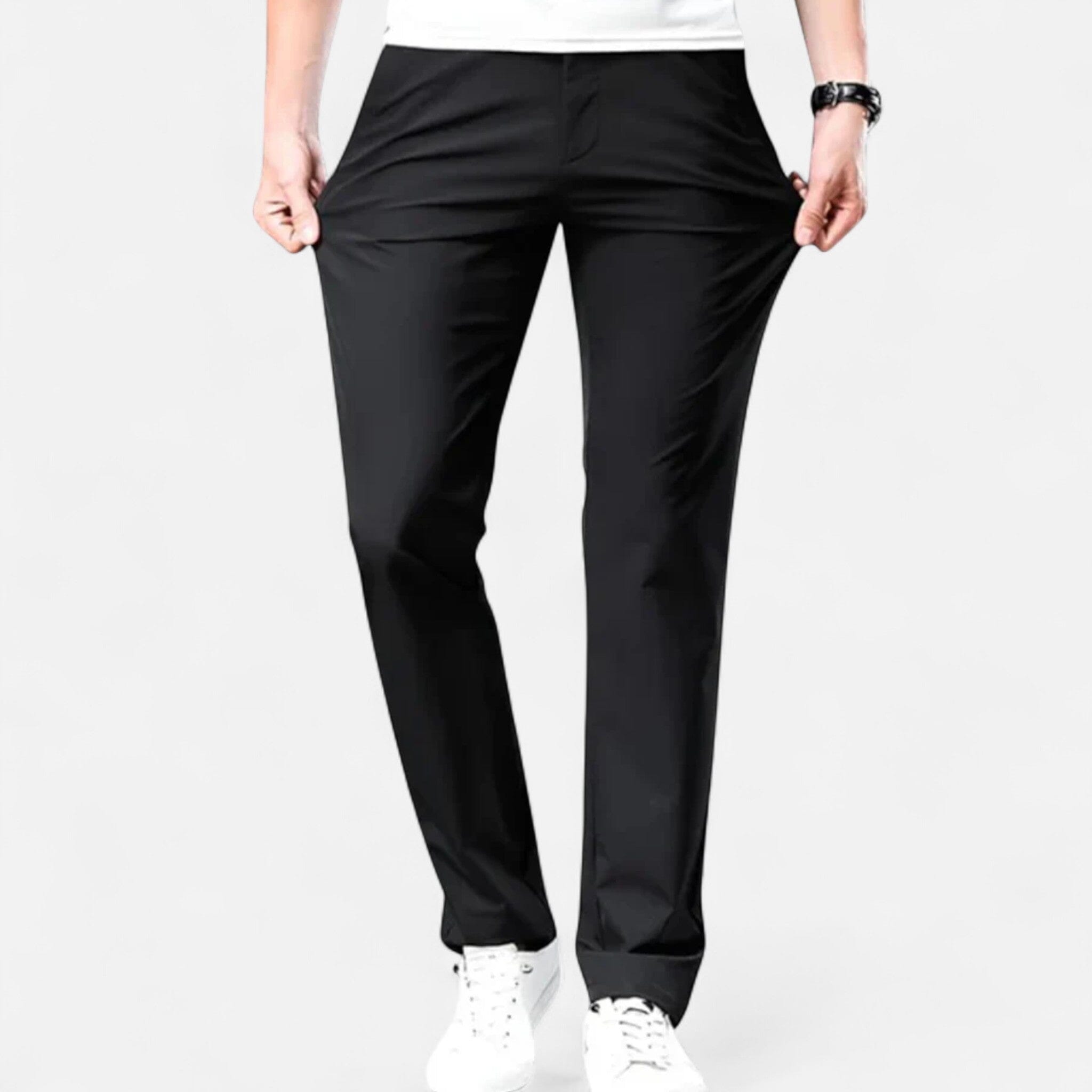 mens chino trousers | smart casual summer pants - side view