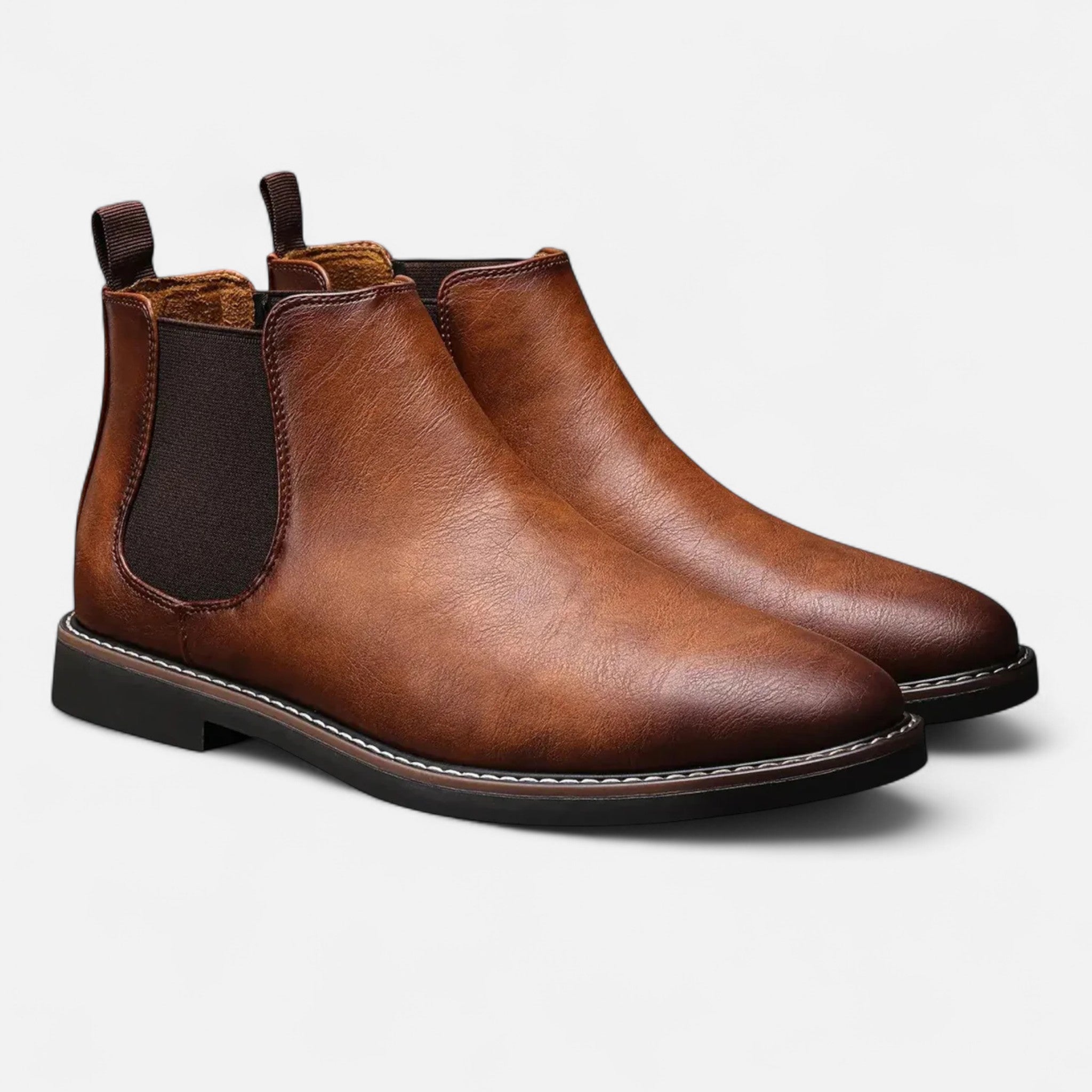 mens classic oxford boots | timeless formal leather shoes - front view