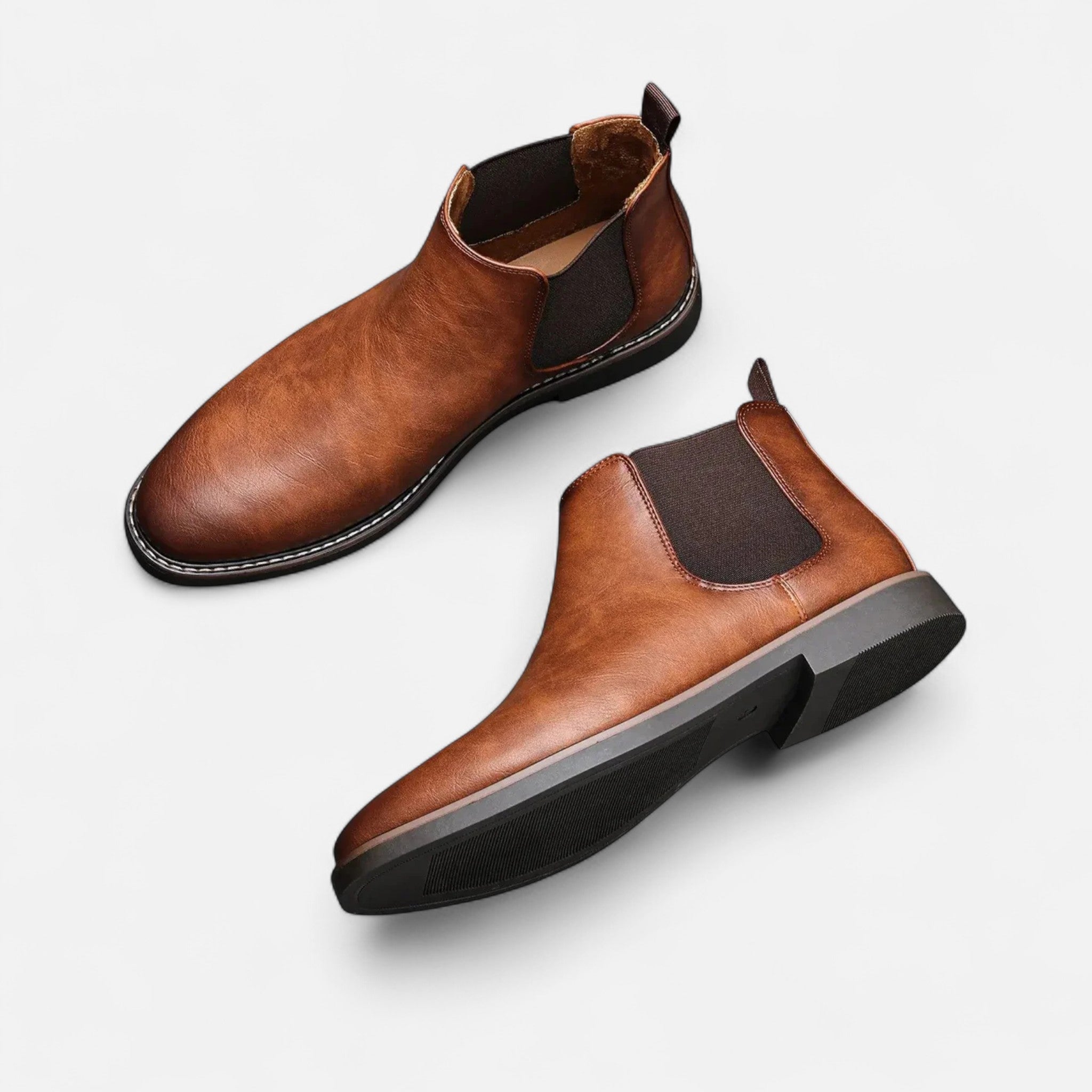mens classic oxford boots | timeless formal leather shoes - full view
