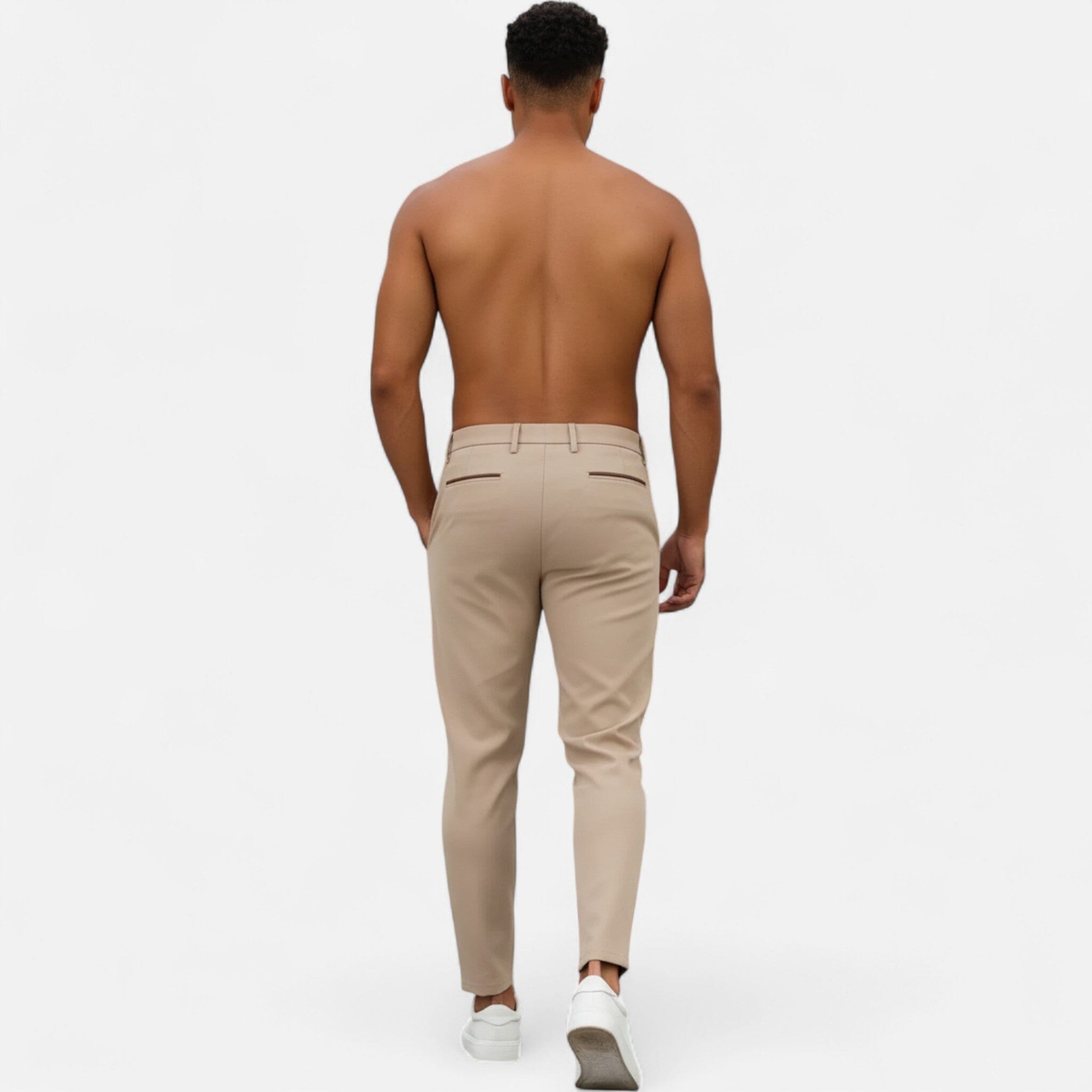 mens classic pleated business trousers | smart formal dress pants - alternate view