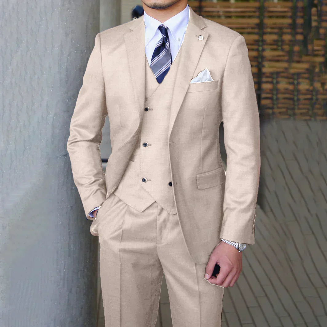 Men's Classic Tailored 3-Piece Formal Suit - photo 1