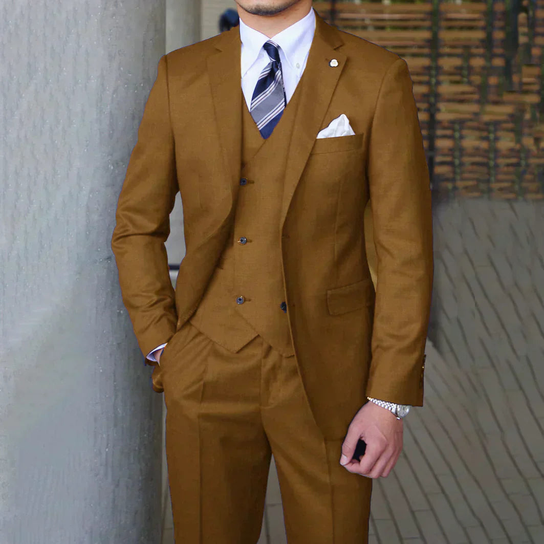 Men's Classic Tailored 3-Piece Formal Suit - photo 2