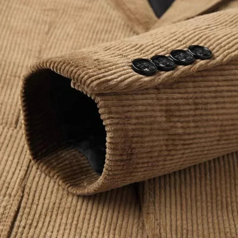 Men's Corduroy Blazer | Notch Lapel Two-Button Patch Pocket
