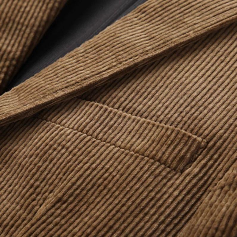 Men's Corduroy Blazer | Notch Lapel Two-Button Patch Pocket