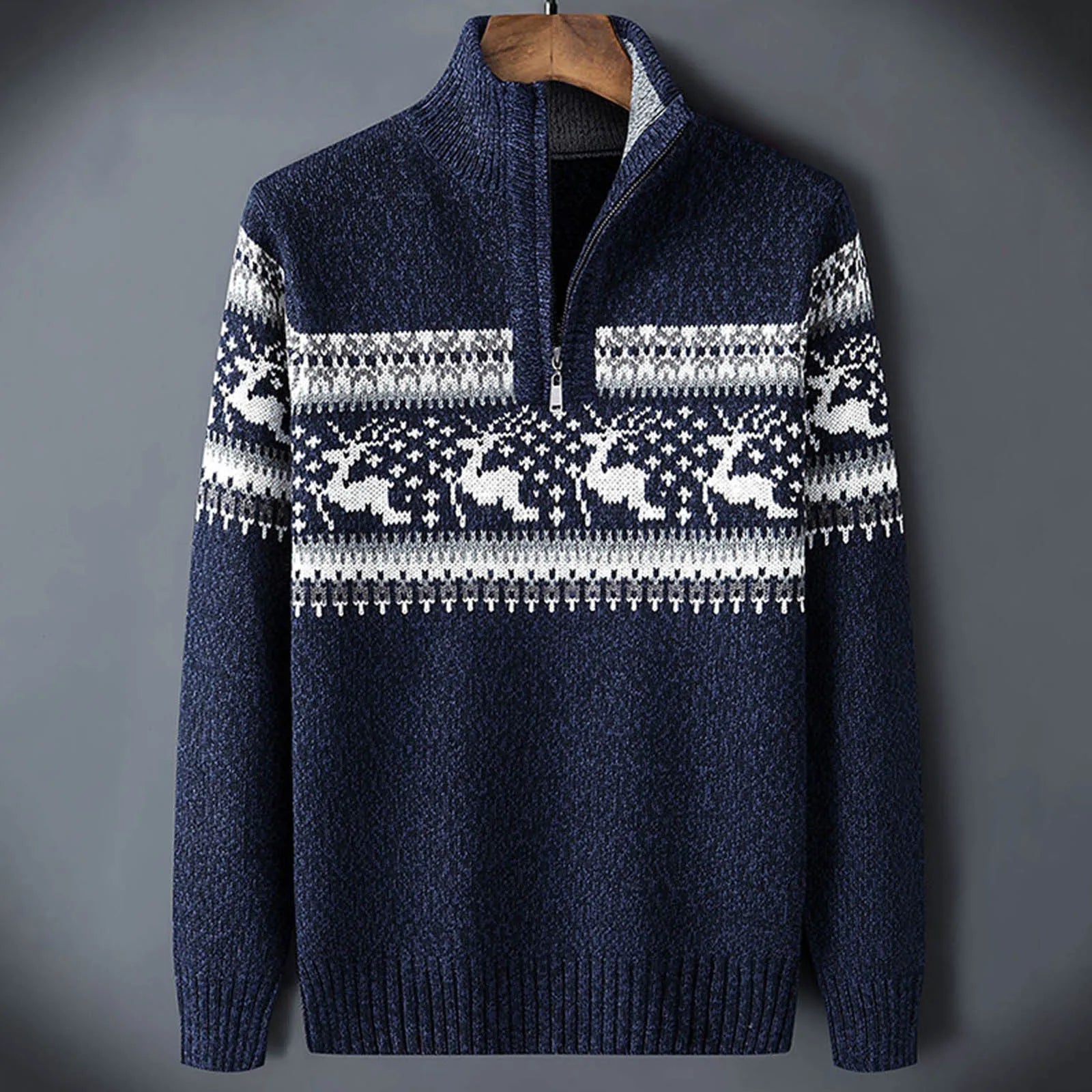 Men's Fair Isle Half-Zip Sweater - photo 1