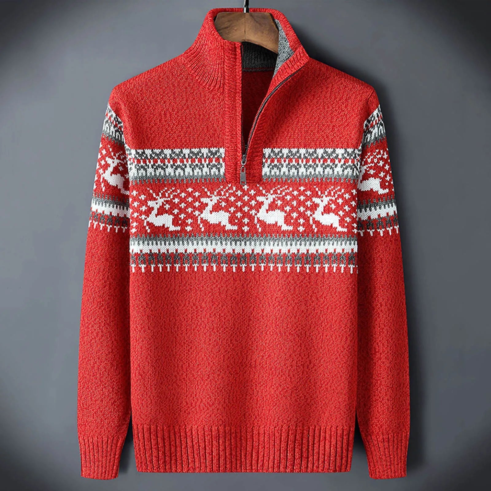 Men's Fair Isle Half-Zip Sweater - photo 2