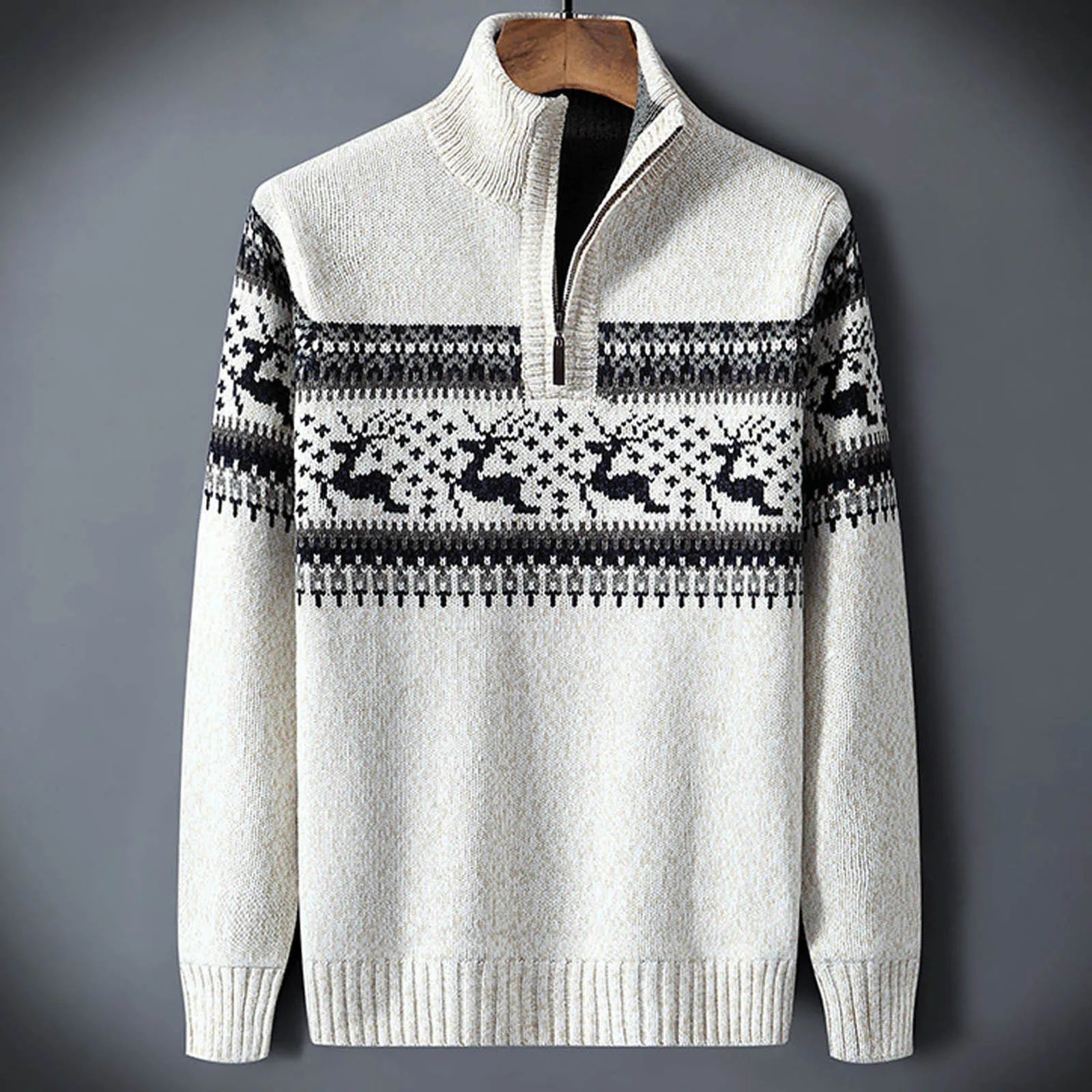 Men's Fair Isle Half-Zip Sweater - photo 3