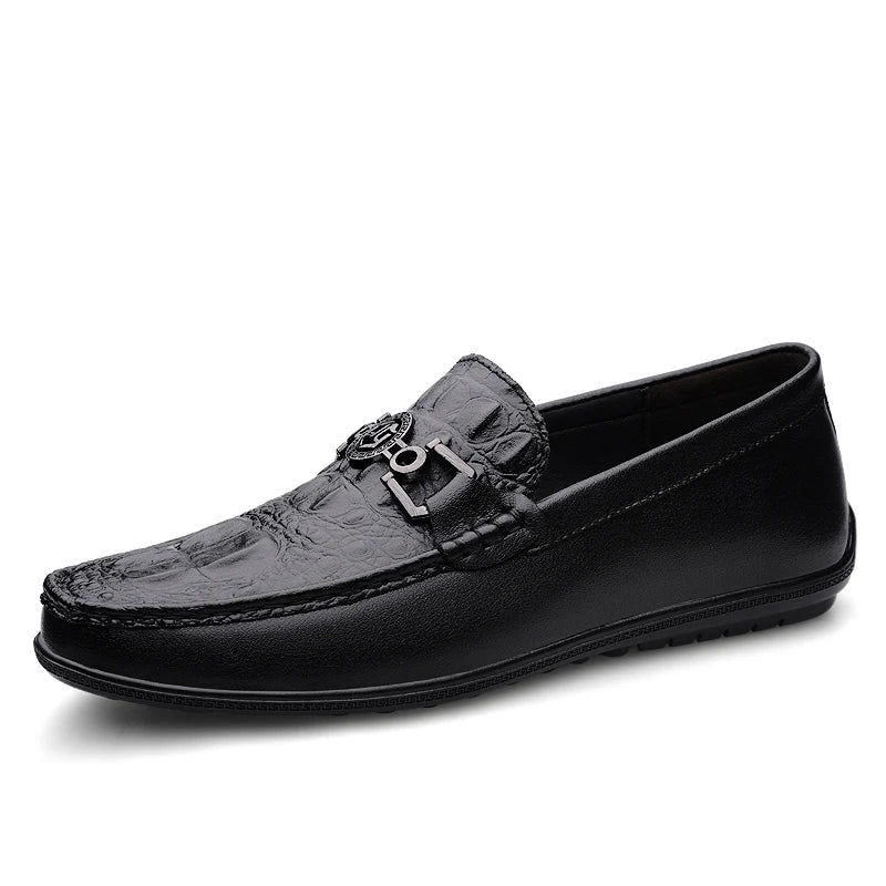 Men's Genuine Leather Driving Loafers - photo 5