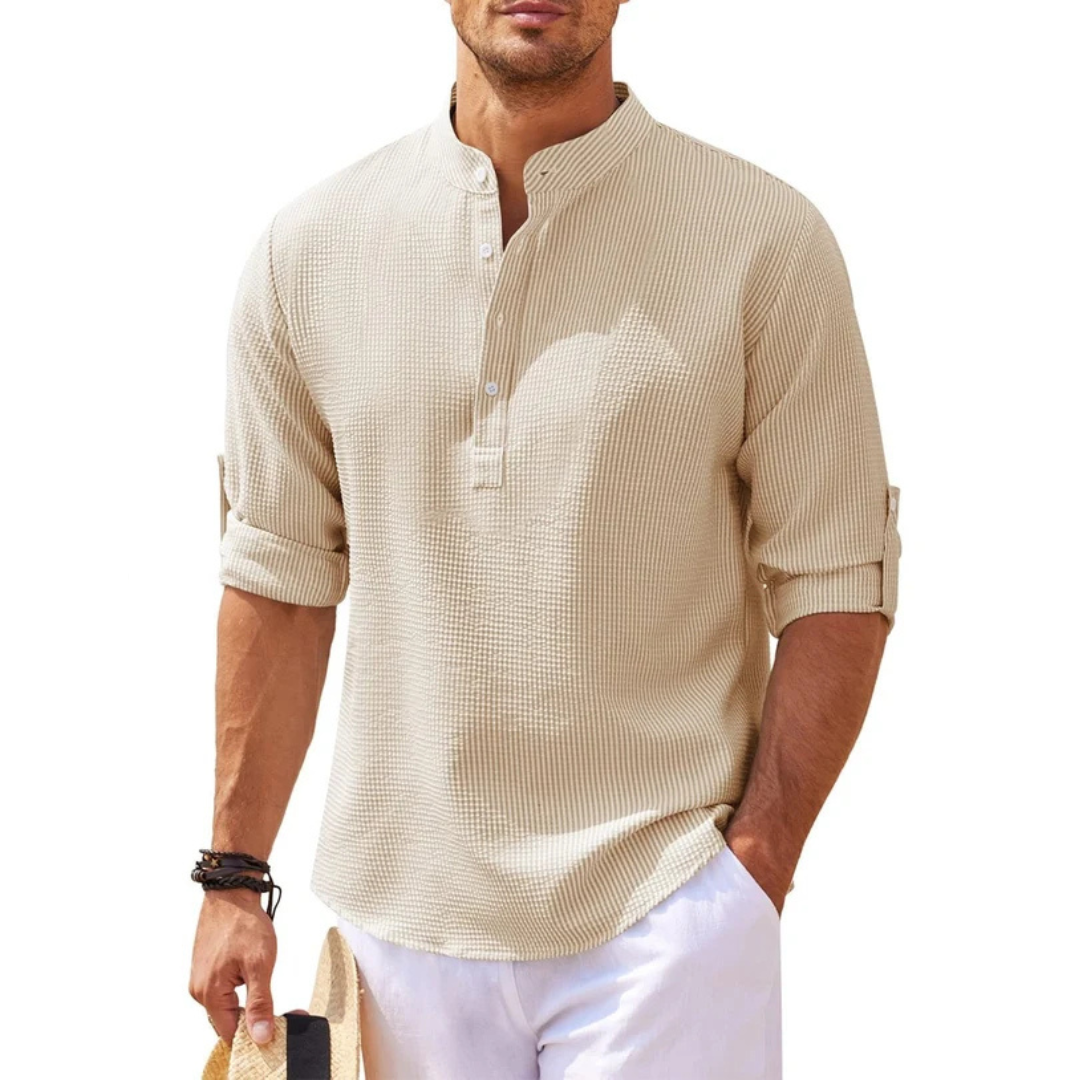 Men's Half-Button Placket Shirt - photo 7