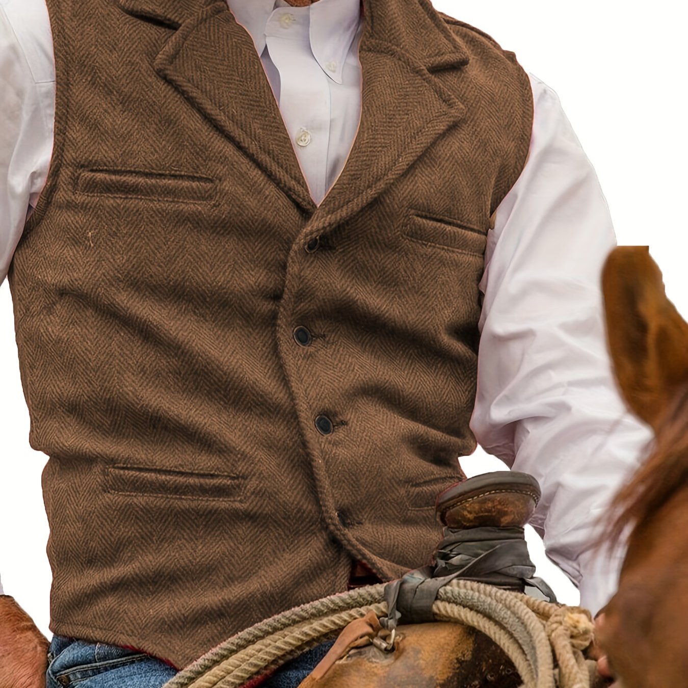 Men's Heritage Herringbone Vest - photo 1
