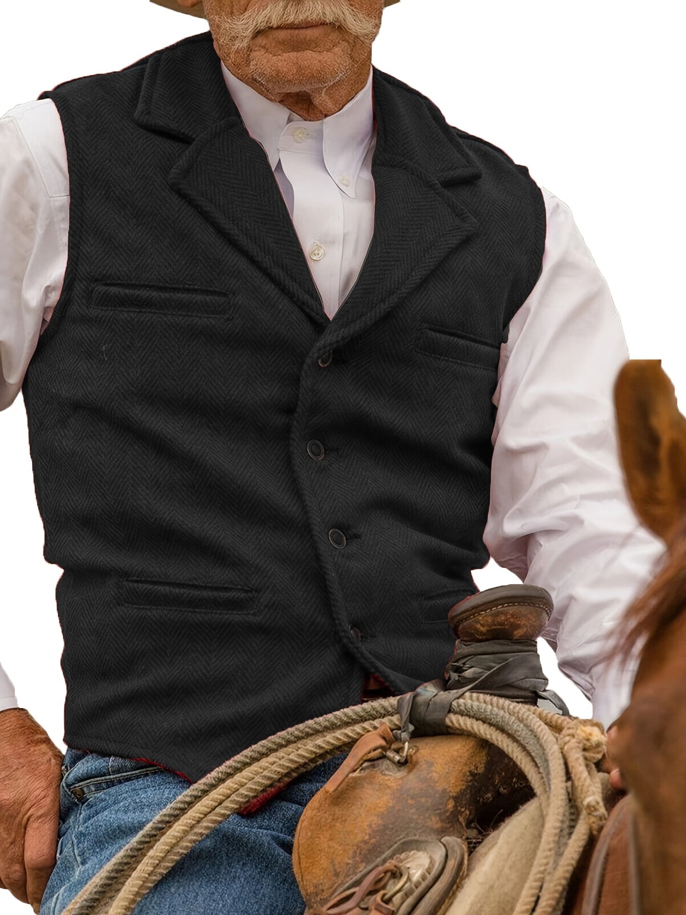 Men's Heritage Herringbone Vest - photo 7