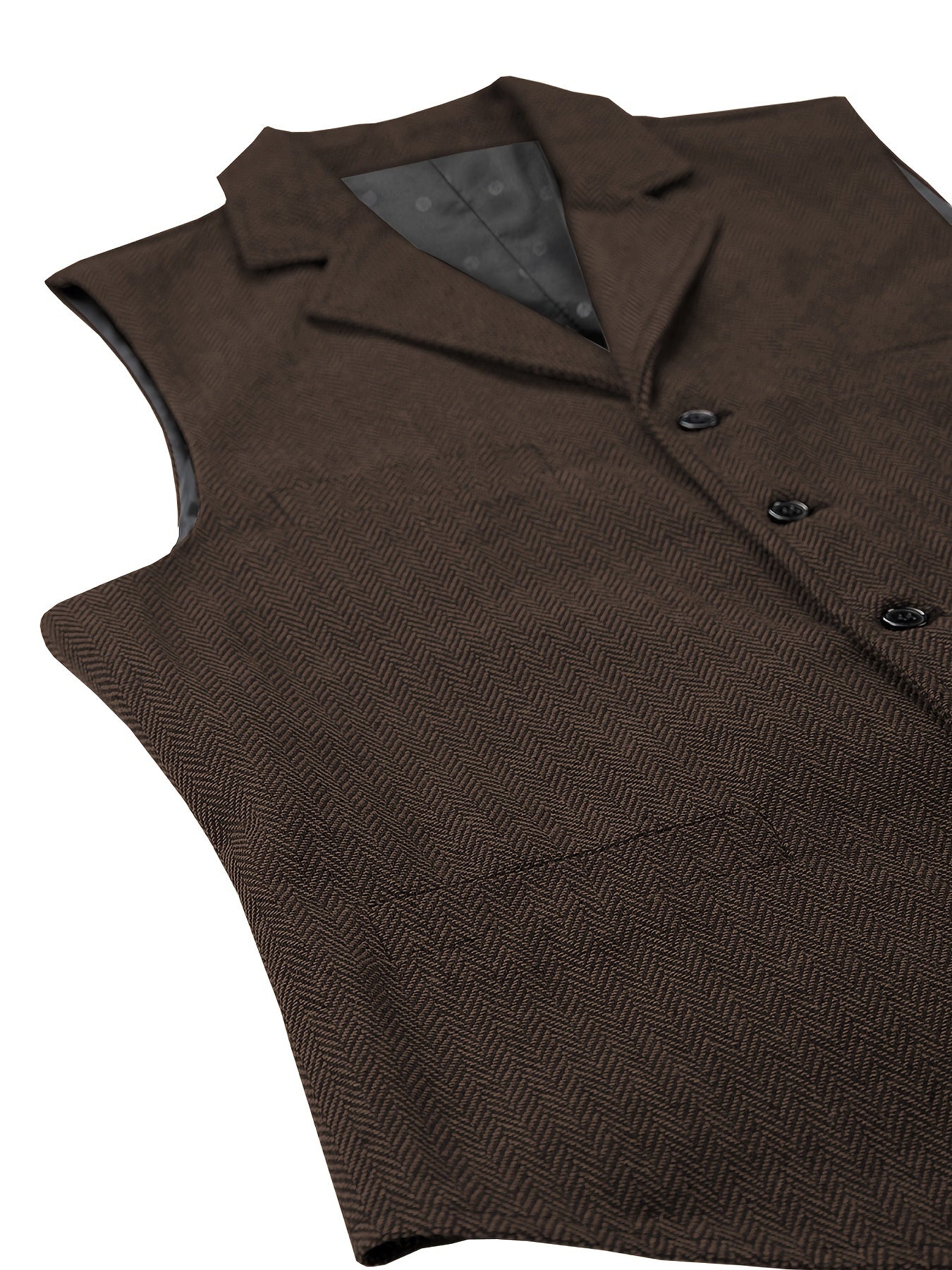 Men's Herringbone Tailored Vest - photo 14