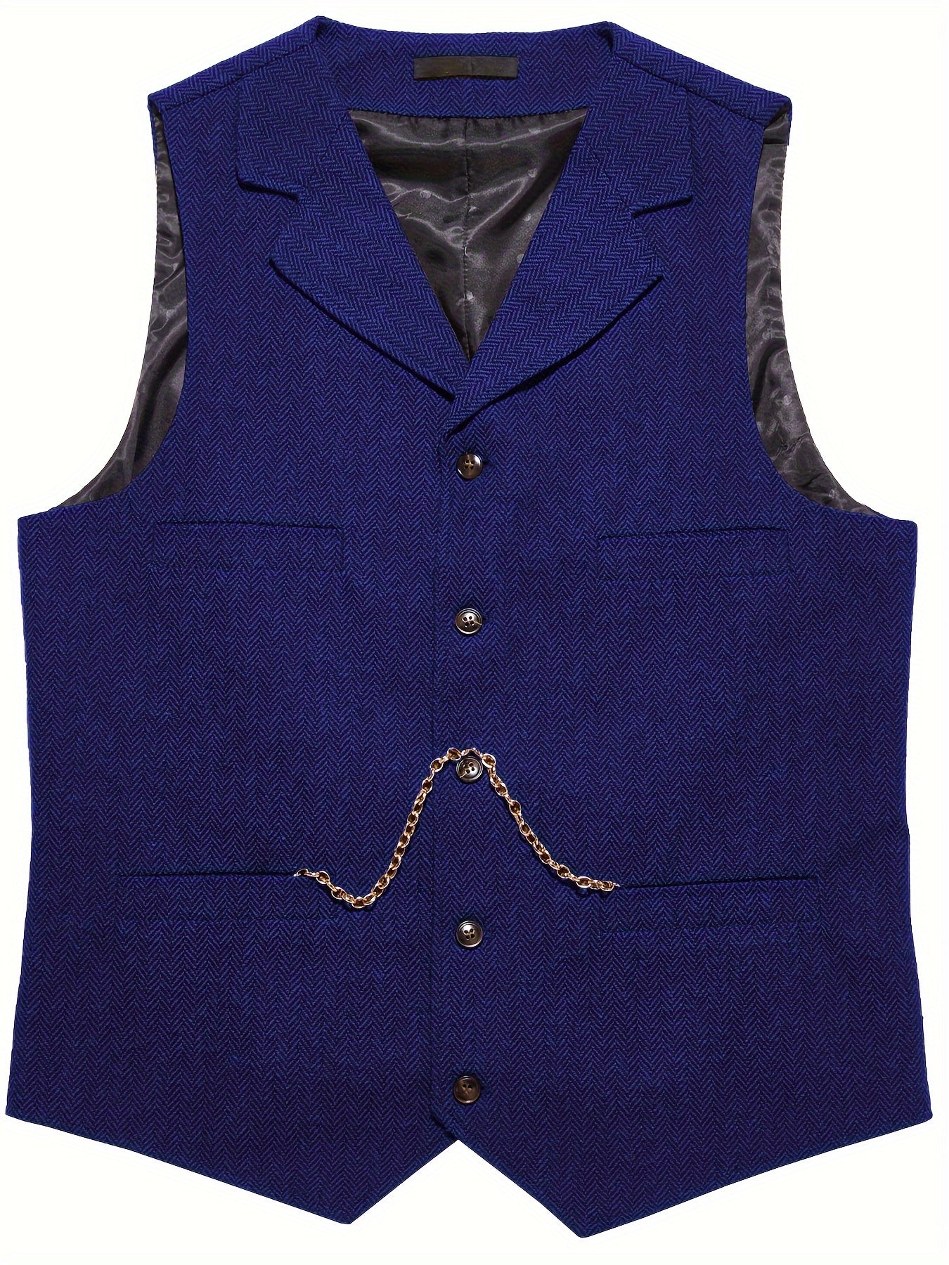 Men's Herringbone Tailored Vest - photo 18