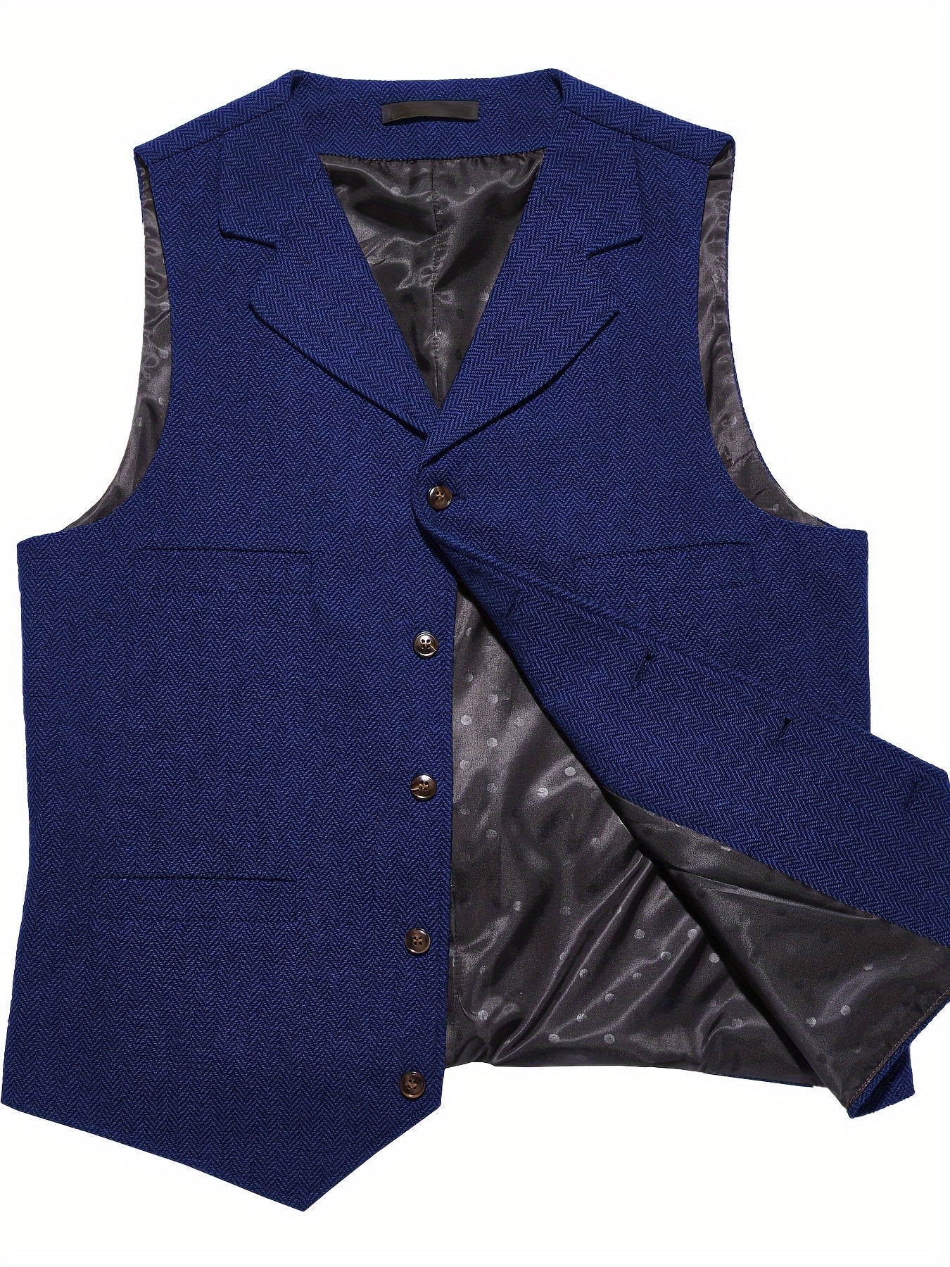 Men's Herringbone Tailored Vest - photo 20
