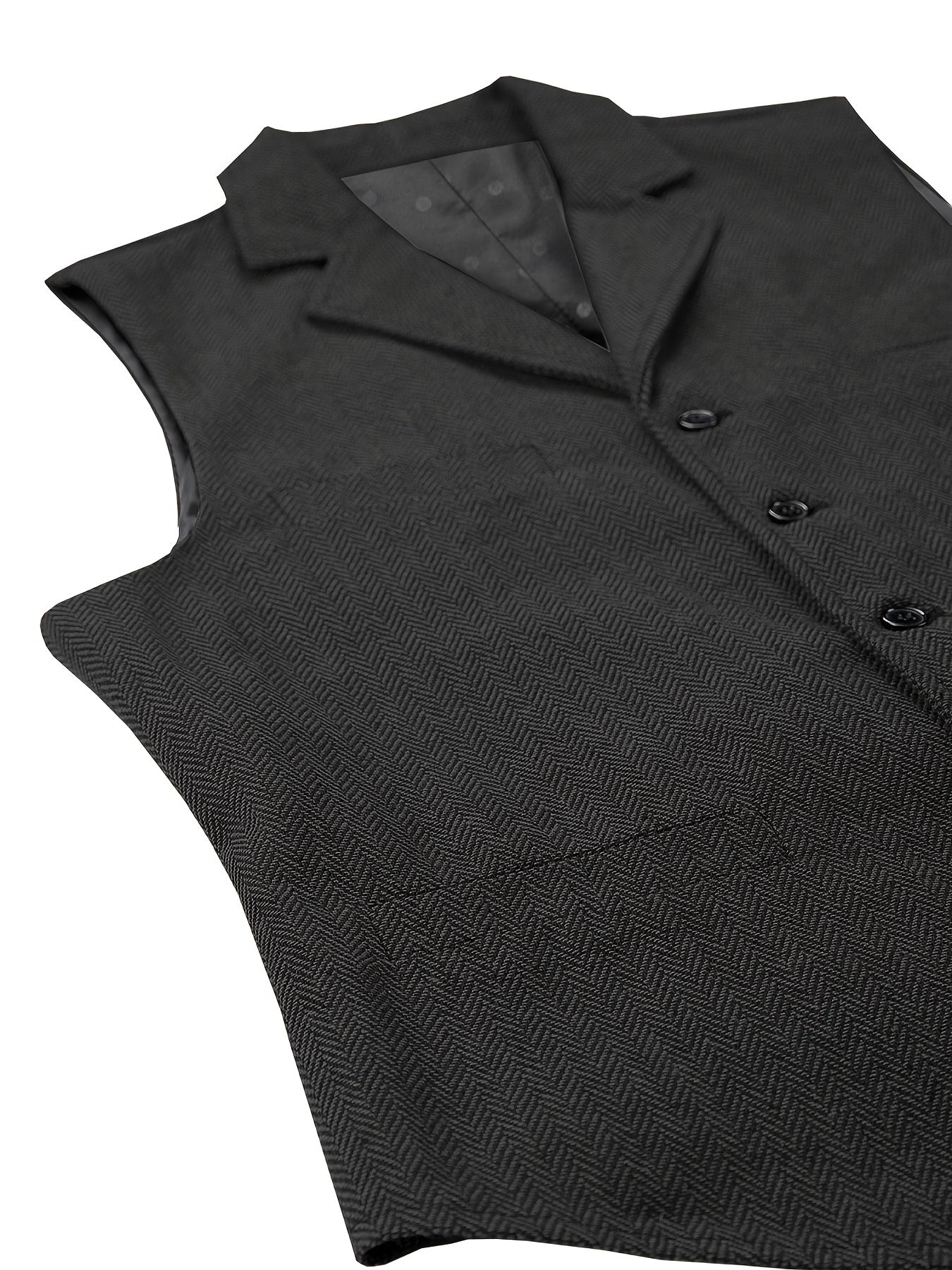 Men's Herringbone Tailored Vest - photo 7