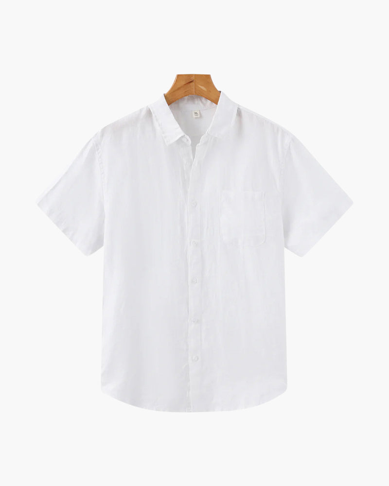 Men's Linen Short Sleeve Shirt | Breathable Casual Summer Top