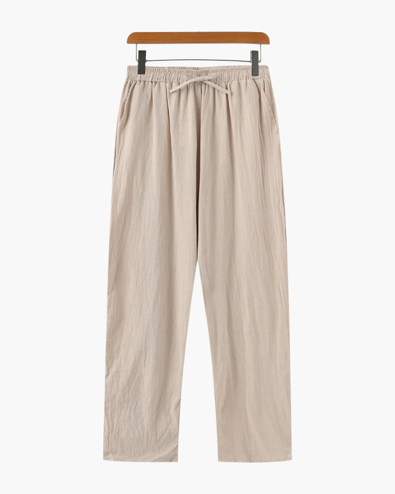 Men's linen trousers - back view
