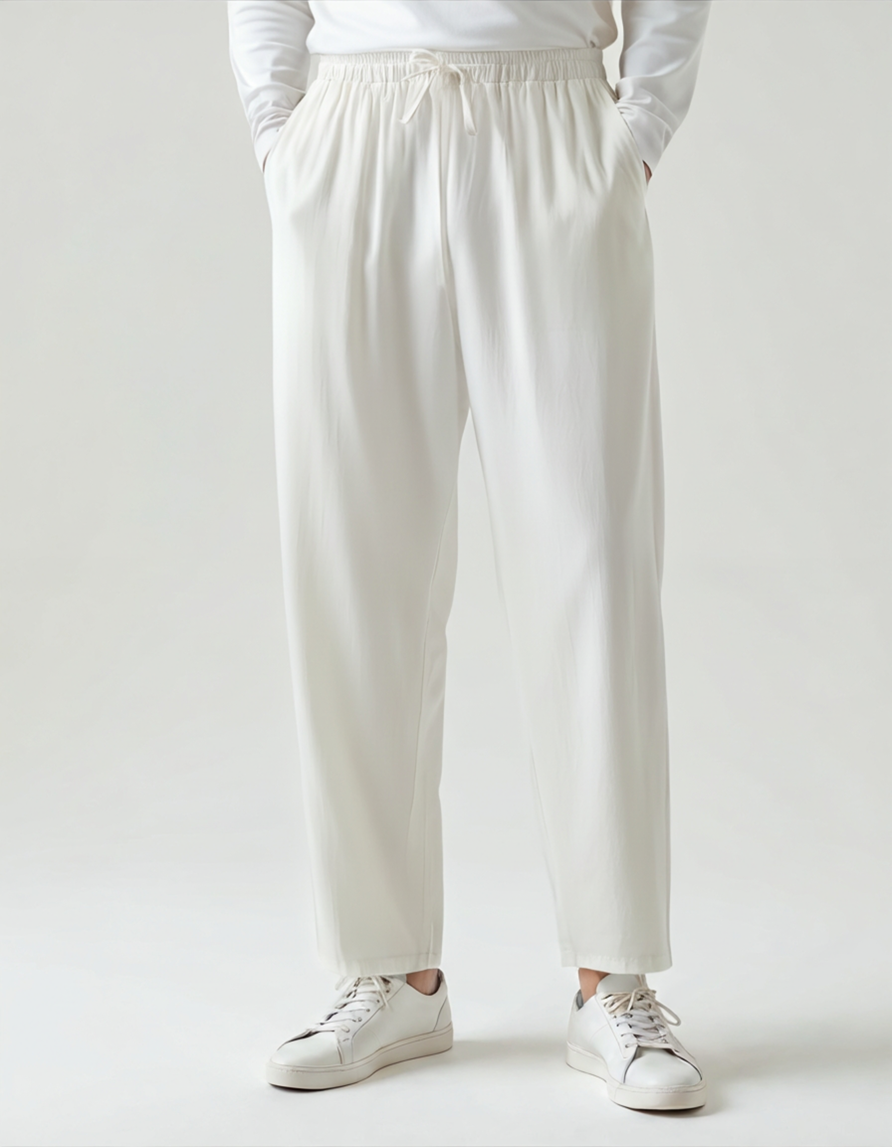 Men's linen trousers - lifestyle view