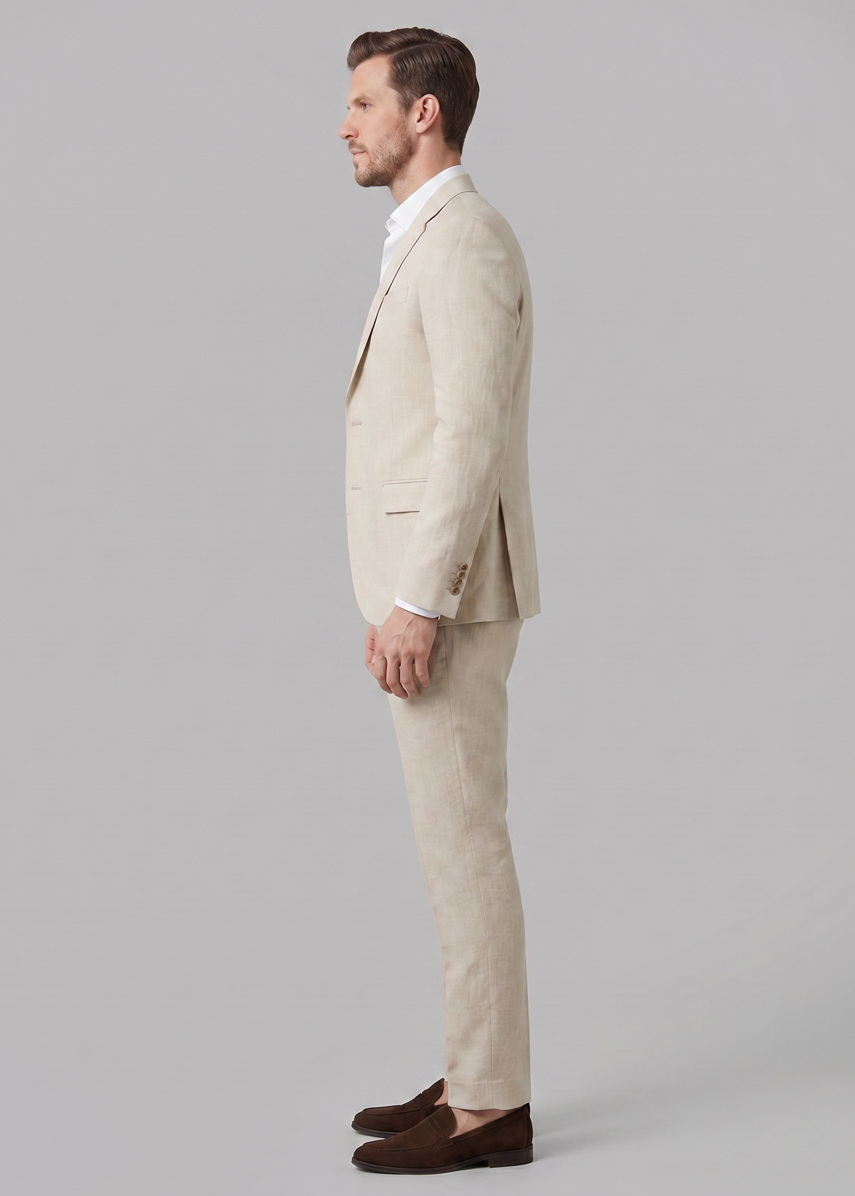 Men's Linen Wedding Suit | Two-Piece Formal Summer Blazer Set - photo 5