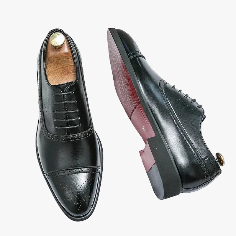 Men's Oxford Shoes | Cap Toe Lace-Up Formal Dress Shoes