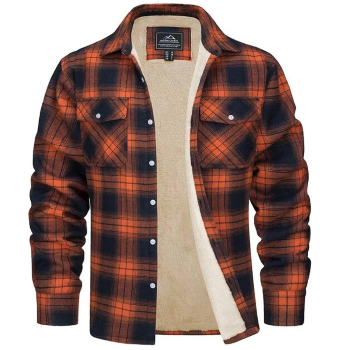 Men's Sherpa-Lined Plaid Shirt Jacket - photo 1