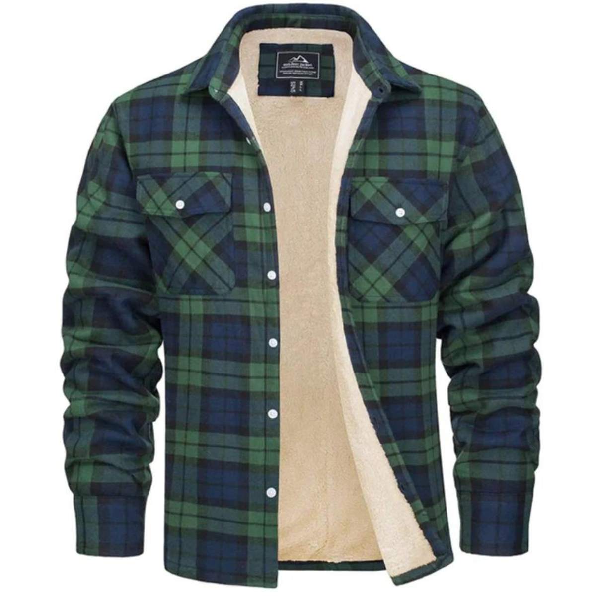 Men's Sherpa-Lined Plaid Shirt Jacket - photo 5