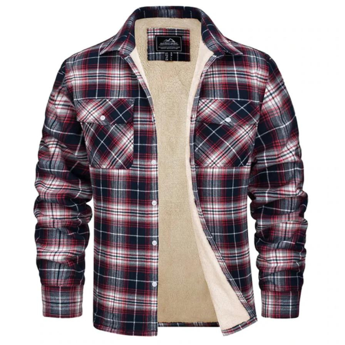 Men's Sherpa-Lined Plaid Shirt Jacket - photo 6