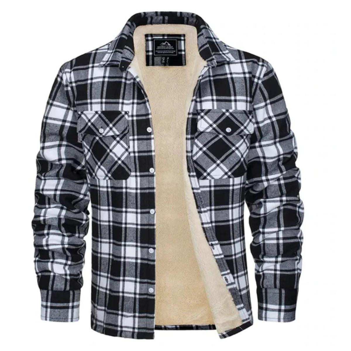 Men's Sherpa-Lined Plaid Shirt Jacket - photo 7
