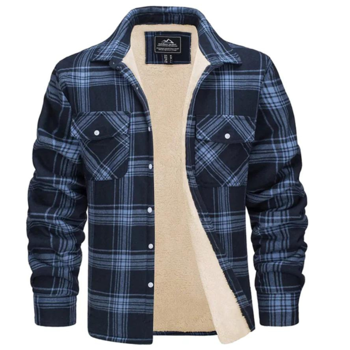Men's Sherpa-Lined Plaid Shirt Jacket - photo 9