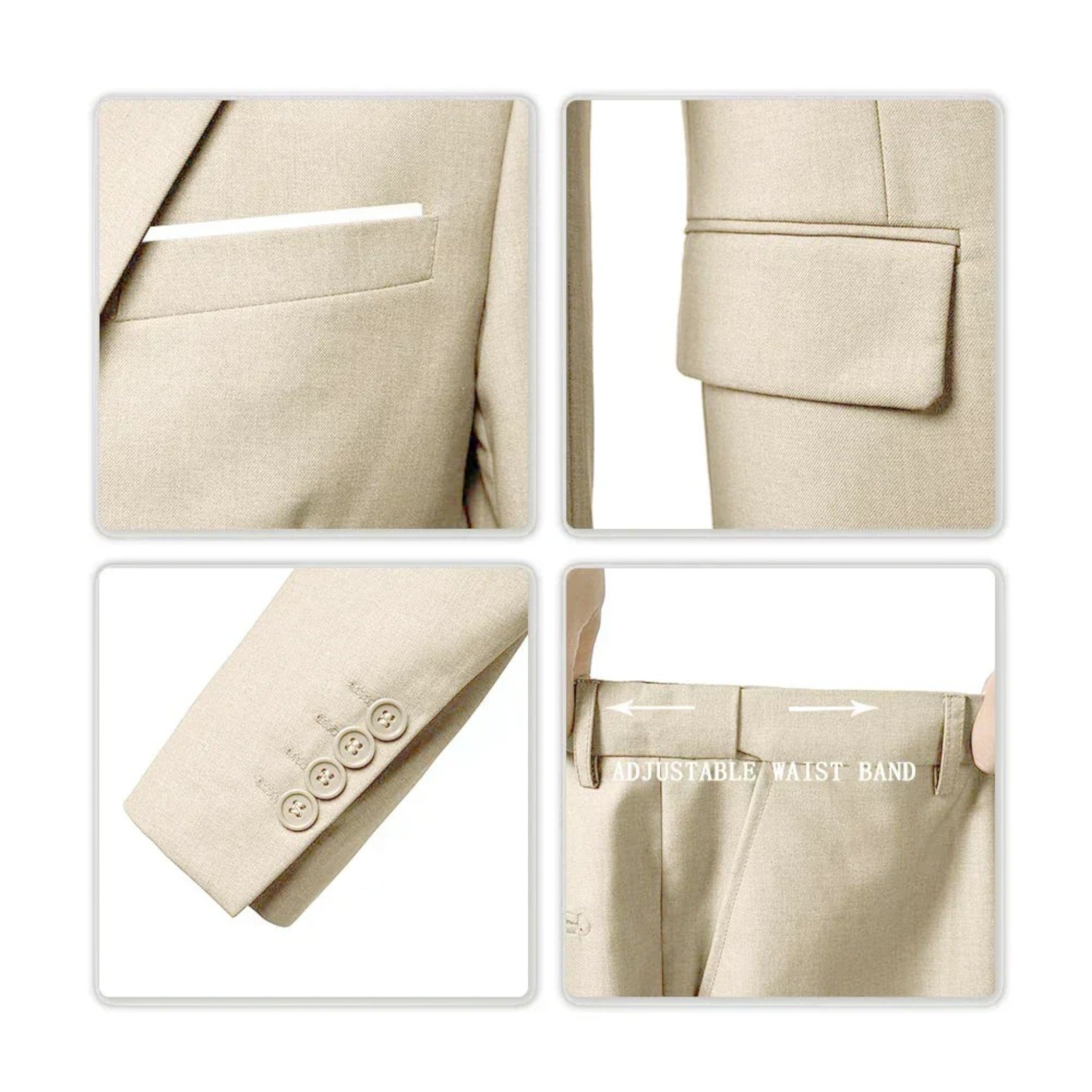 Men's Slim Fit 3-Piece Formal Suit - photo 4