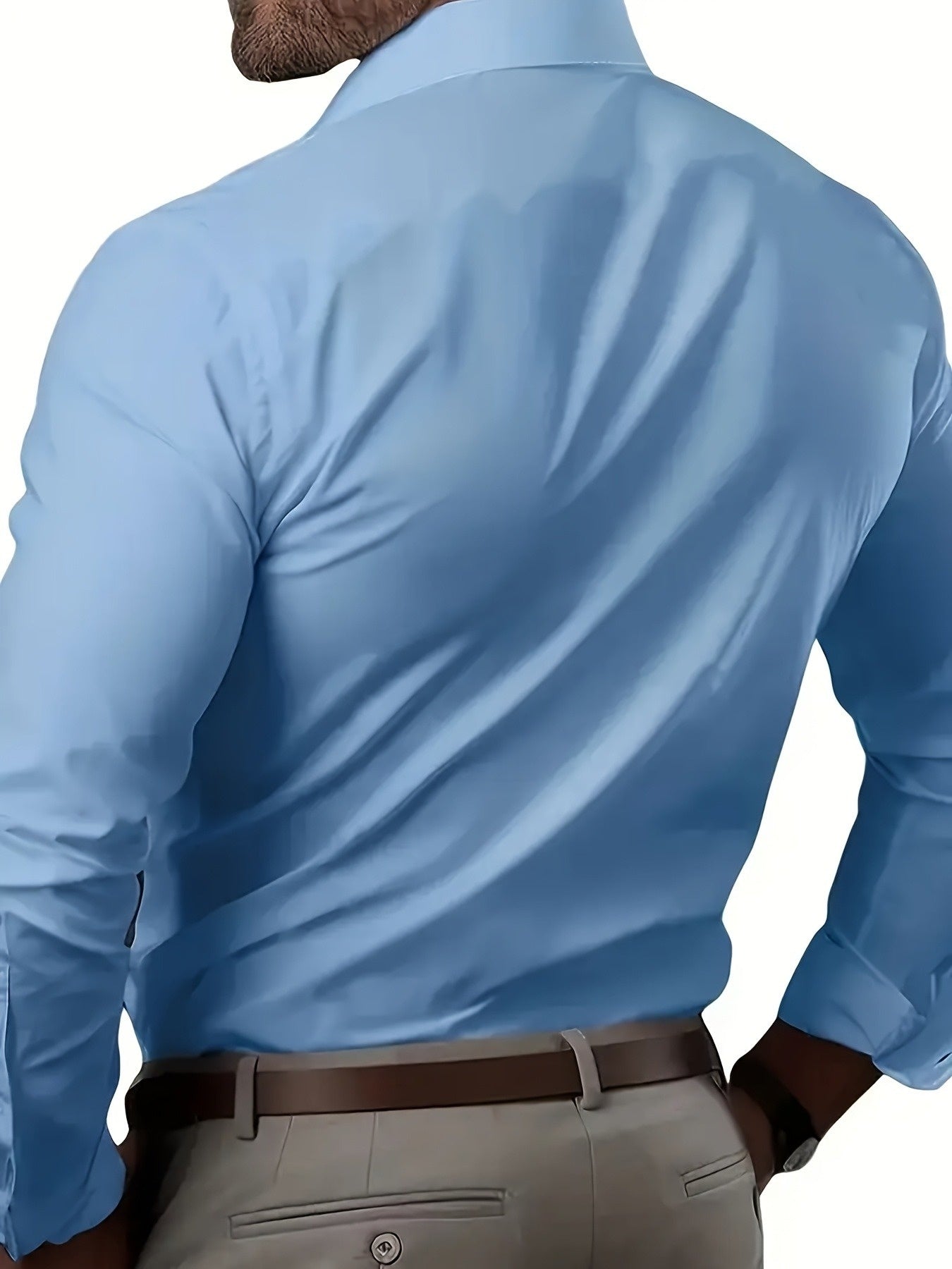 Men's Slim-Fit Dress Shirt | Button-Up Formal Shirt - photo 10