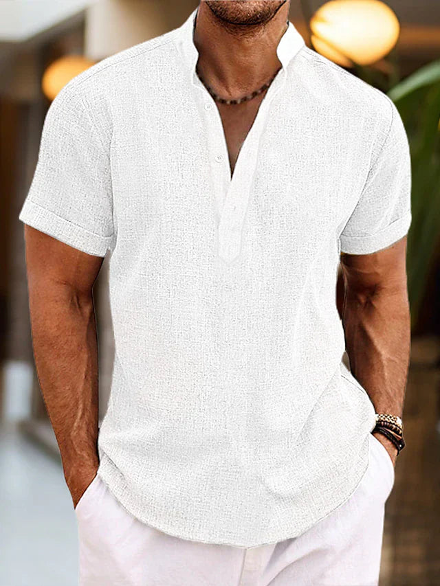 men's slim fit v-detail polo shirt - back view