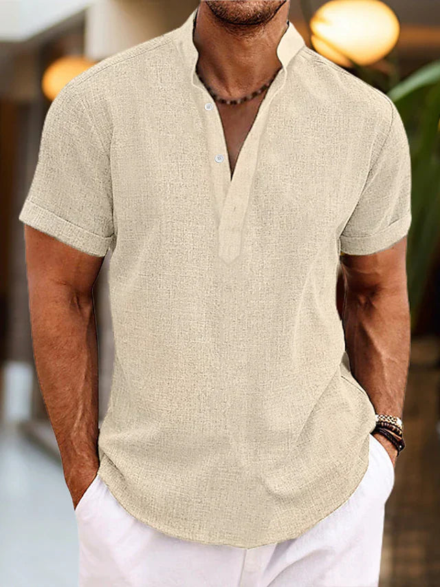 men's slim fit v-detail polo shirt - alternate view