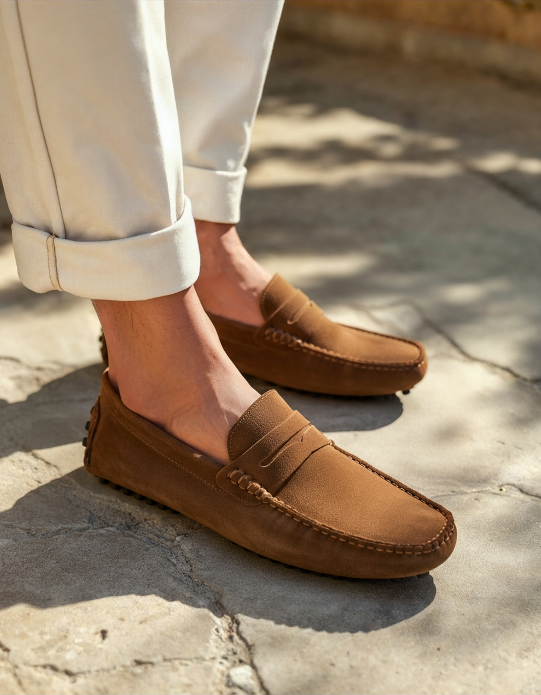 Men's Suede Driver Loafers | Slip-On Comfortable Casual Dress Shoes